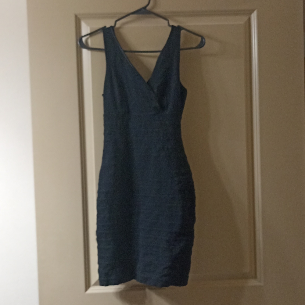 black express ribbed dress